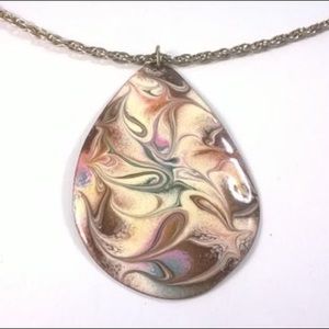 Vintage Enamel Pendant